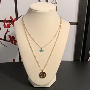 Torrid Gold Necklace with Turquoise and Star Disc